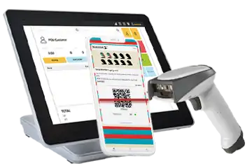 Validation of Digital Coupon on smartphone using a POS scanner.