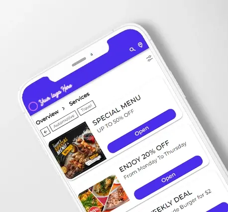 Mobile Coupon Directory on a smartphone.