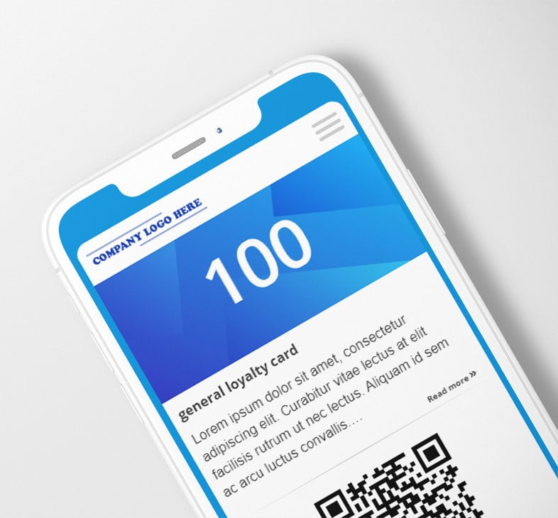Digital Point Loyalty Card on a smartphone.